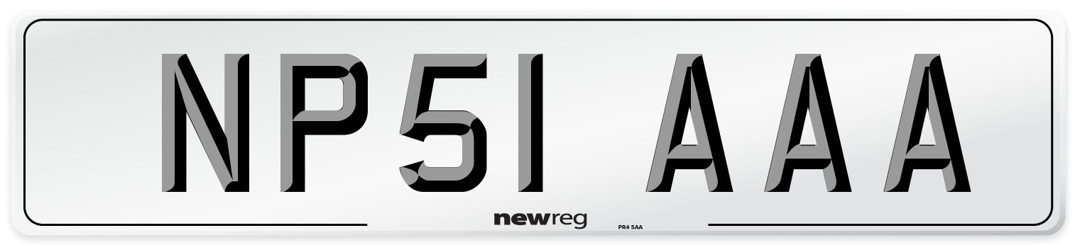 NP51 AAA Number Plate from New Reg
